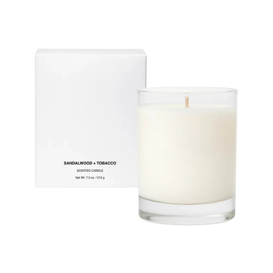 Sandalwood Tobacco Scented Candle for Relaxation and Ambiance - Lumifique